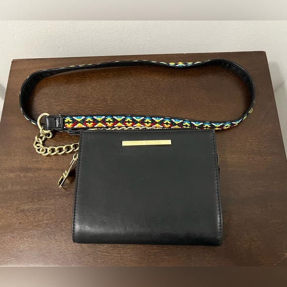 Steve Madden Black Crossbody Bag with Multicolor Strap - Picture 4 of 14